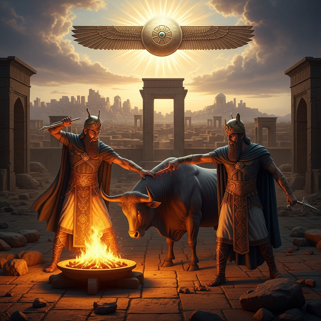 Angra Mainyu Strikes the First Bull: The Zoroastrian Fall