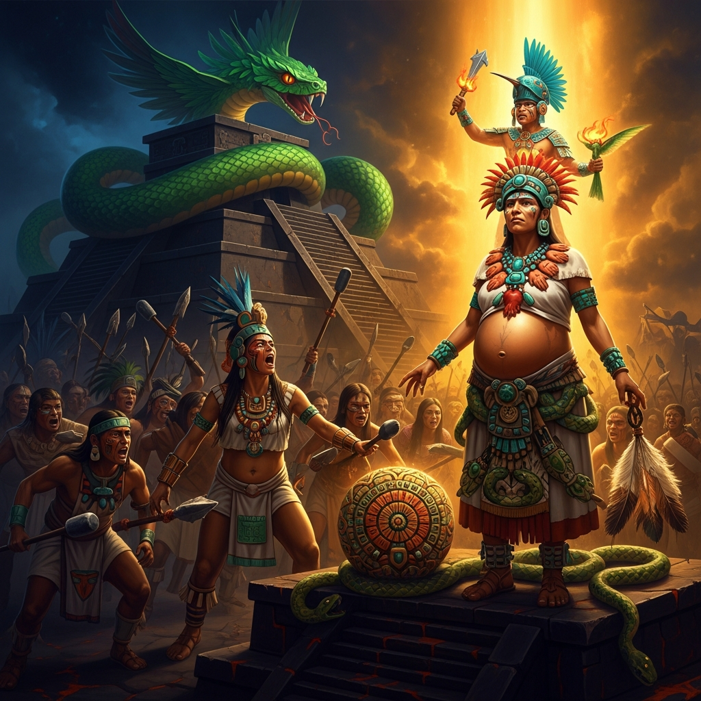 Huitzilopochtli Born on Coatepec