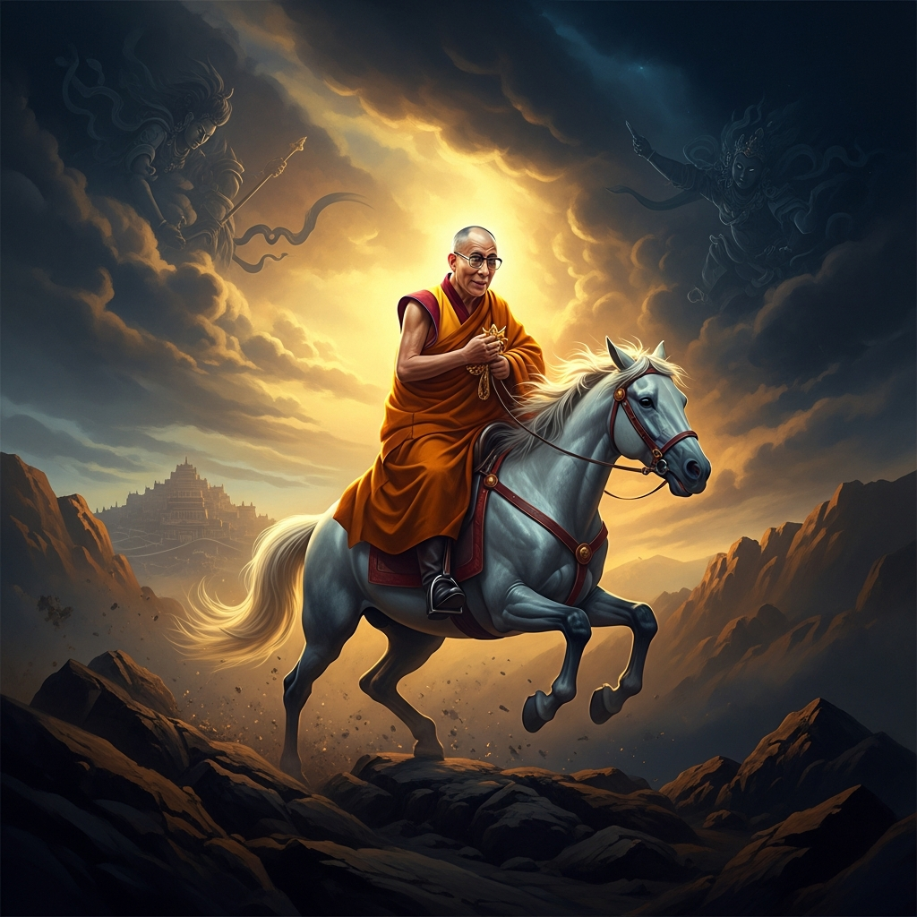 The Dalai Lama Flees Lhasa