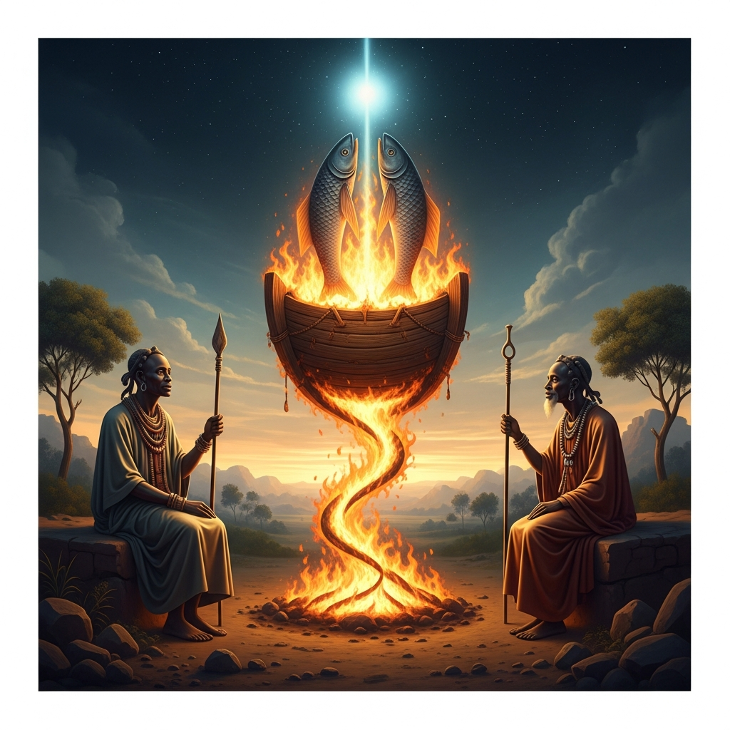 The Nommo Descend in an Ark of Fire