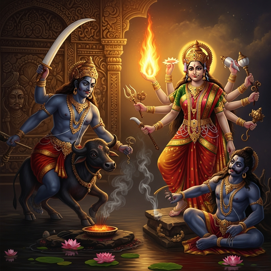 Durga Slays Mahishasura