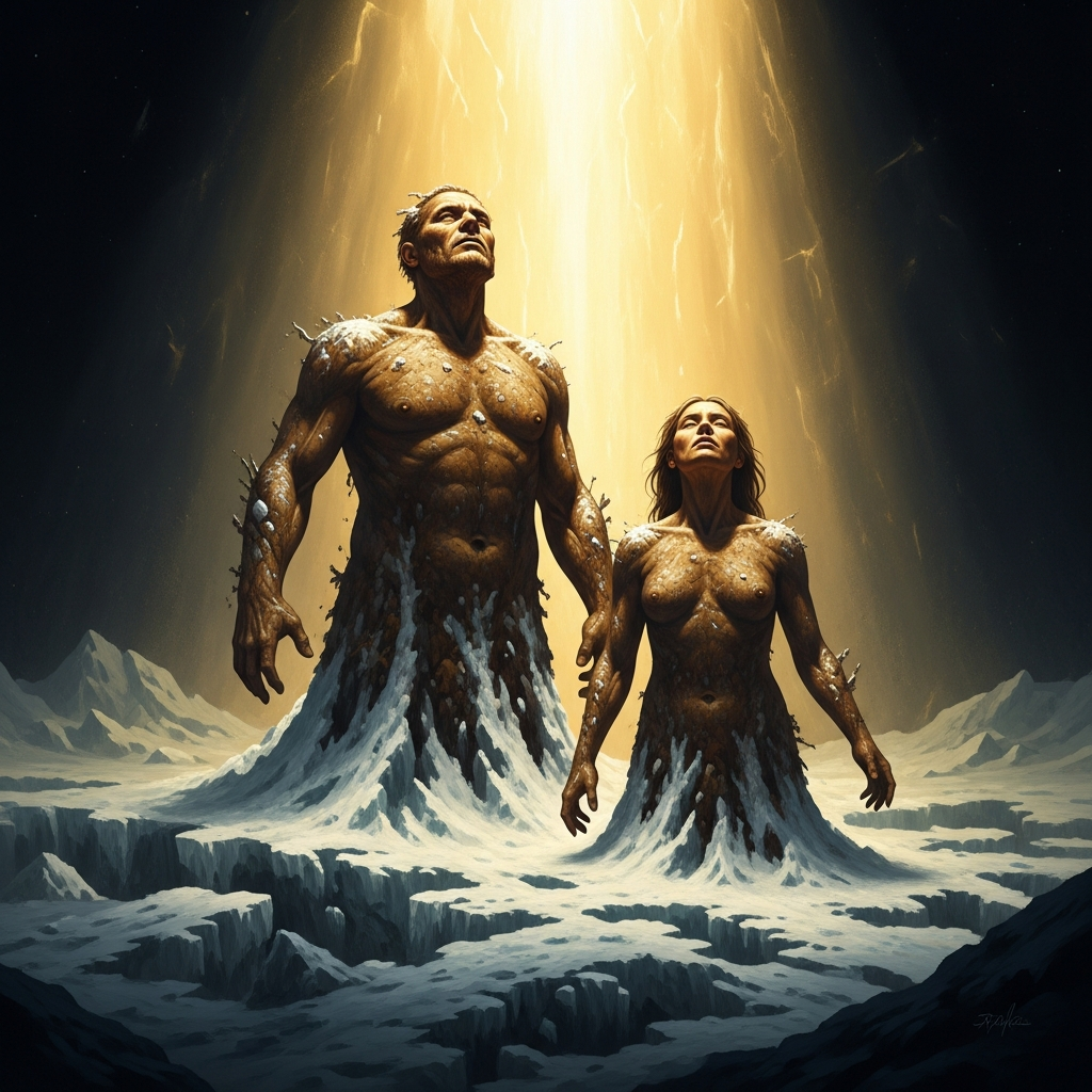 Aakulujjuusi and Uumarnituq Rise from the Earth