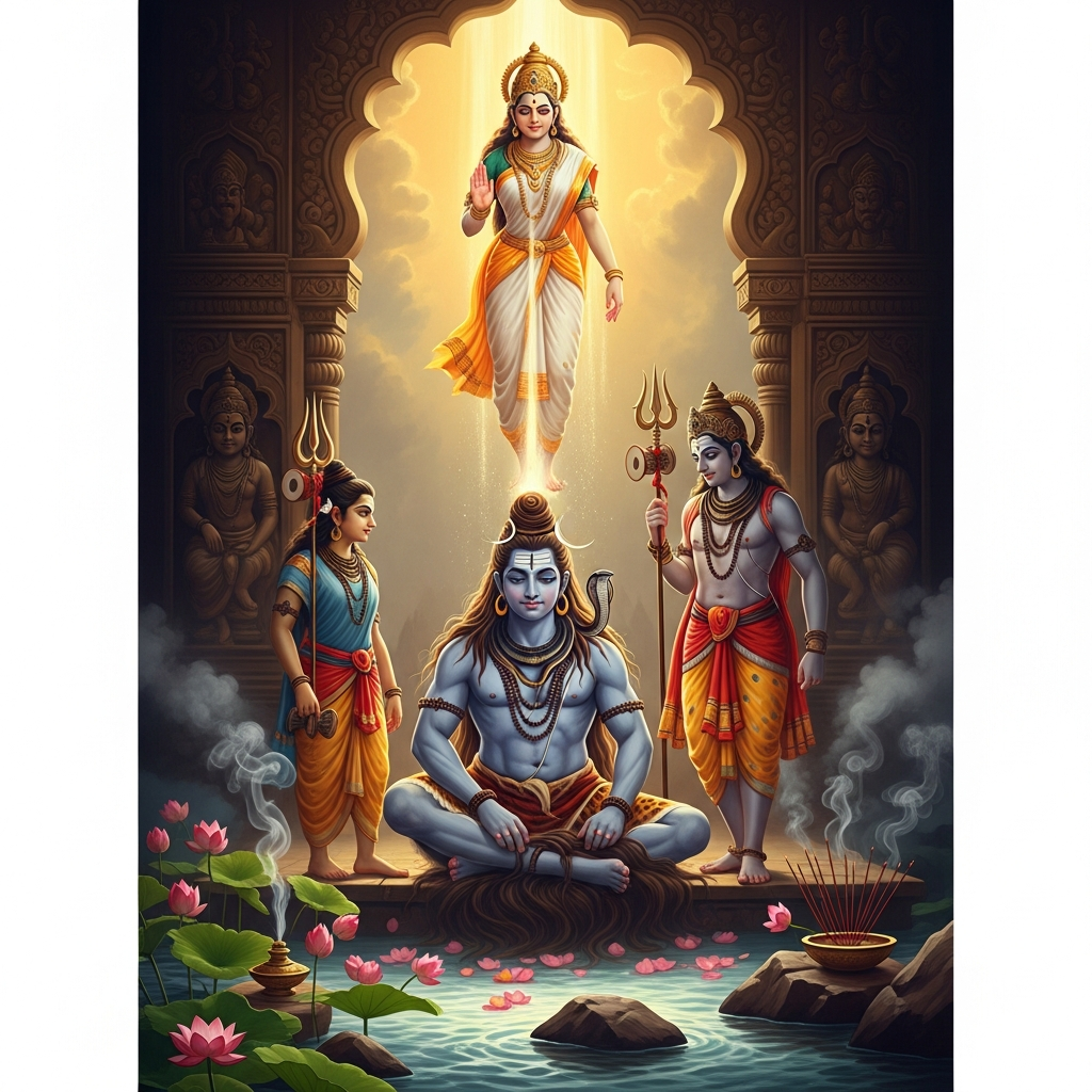 Ganga Through Shiva's Hair