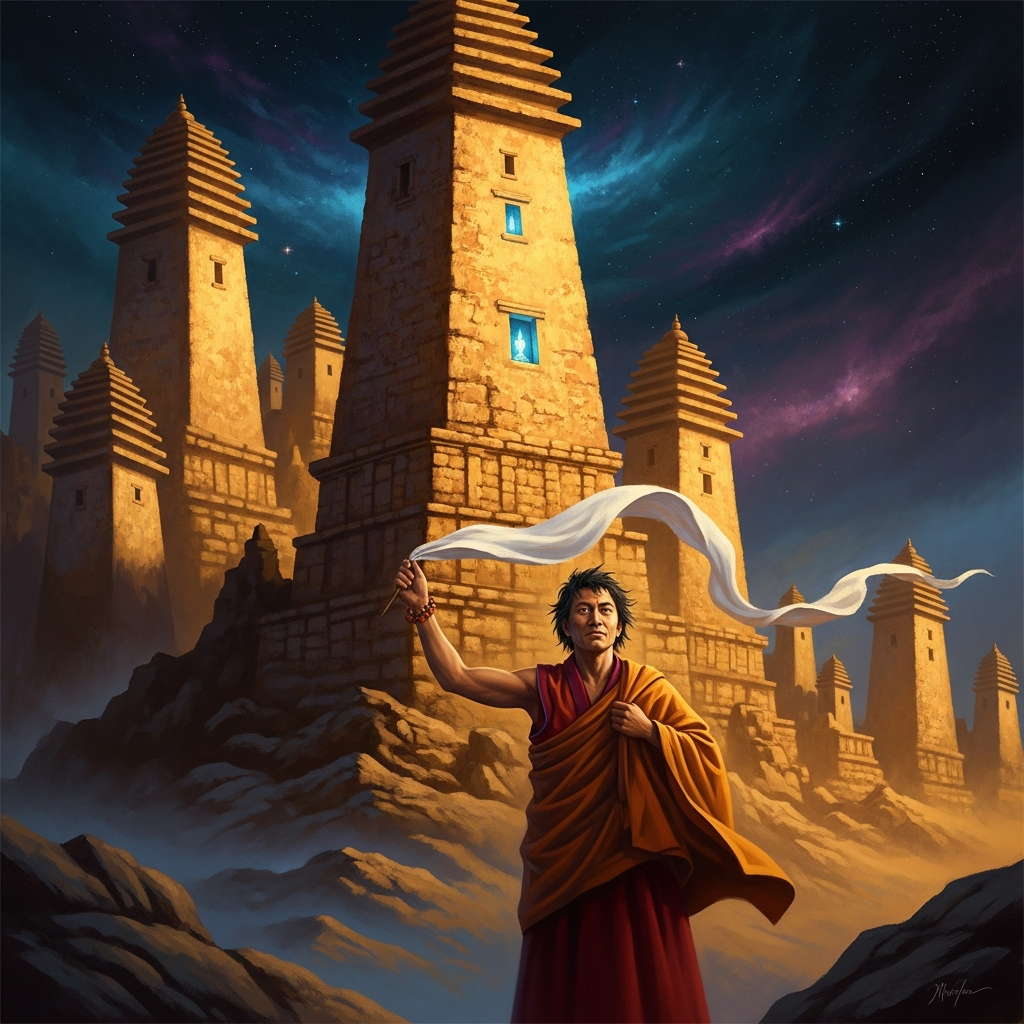 Milarepa and the Four Towers