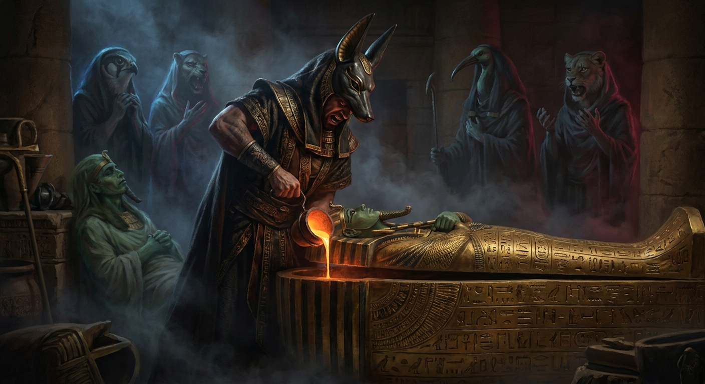 The Coffin, the Cedar, and the Fourteen Pieces