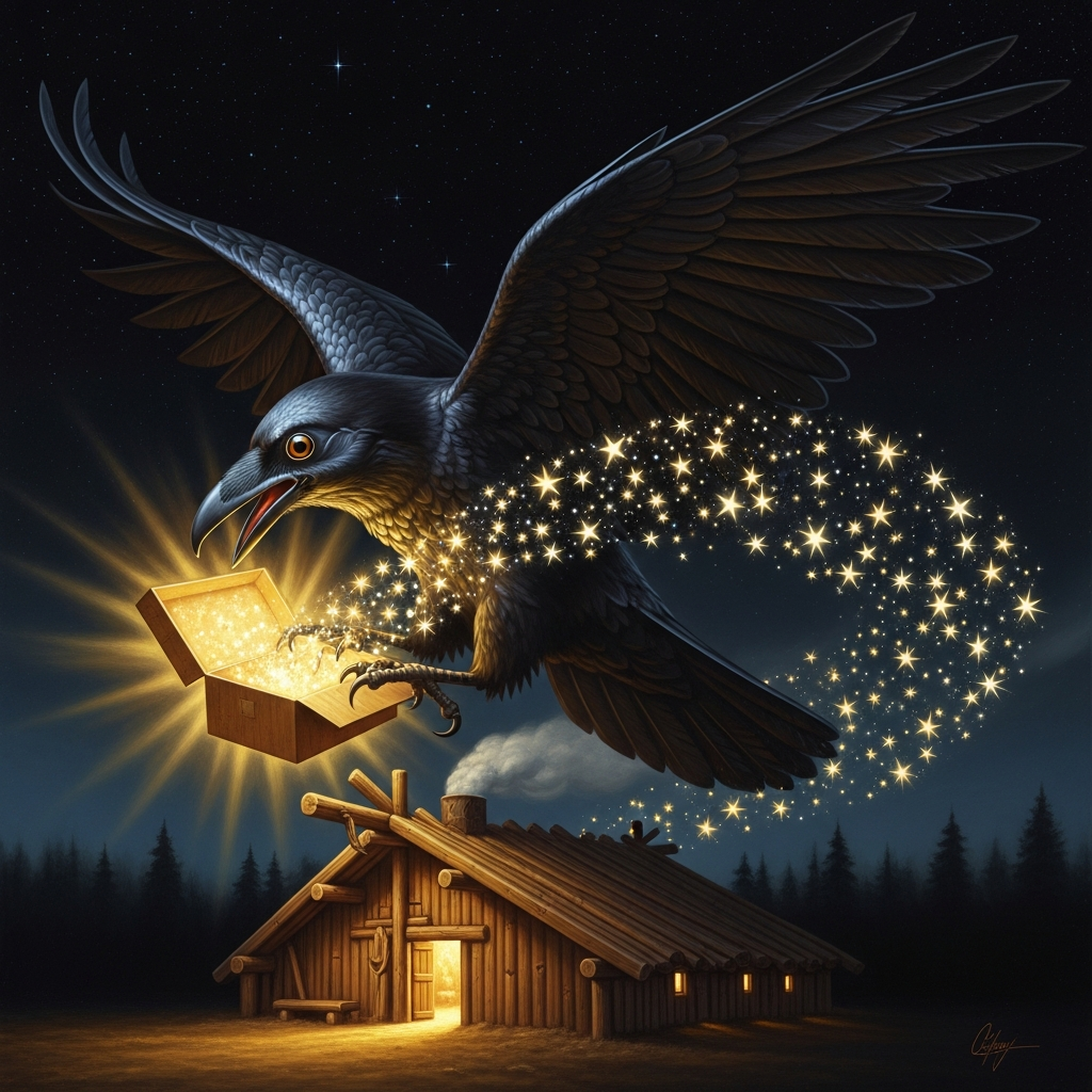 Raven Steals the Box of Light