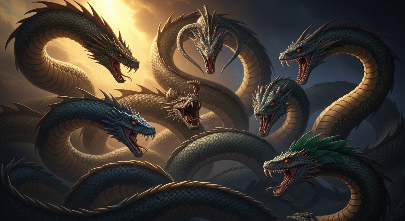 The World Serpent: Apophis, Jormungandr, Naga, Leviathan, Quetzalcoatl, and Vritra