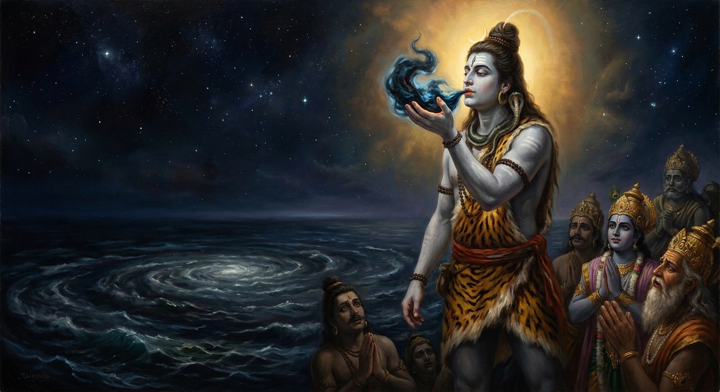 Shiva Drinks the Halahala