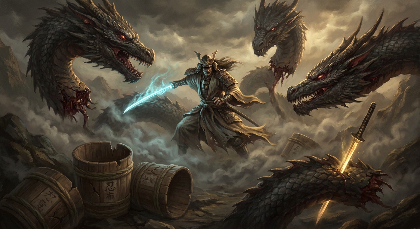 Susanoo Slays the Eight-Headed Serpent