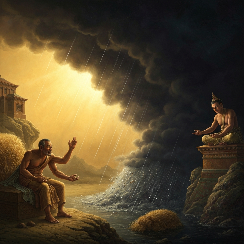 Milarepa Calls Down the Hailstorm
