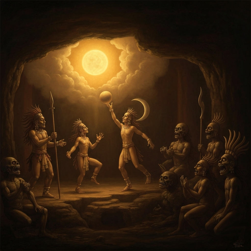 The Hero Twins in Xibalba