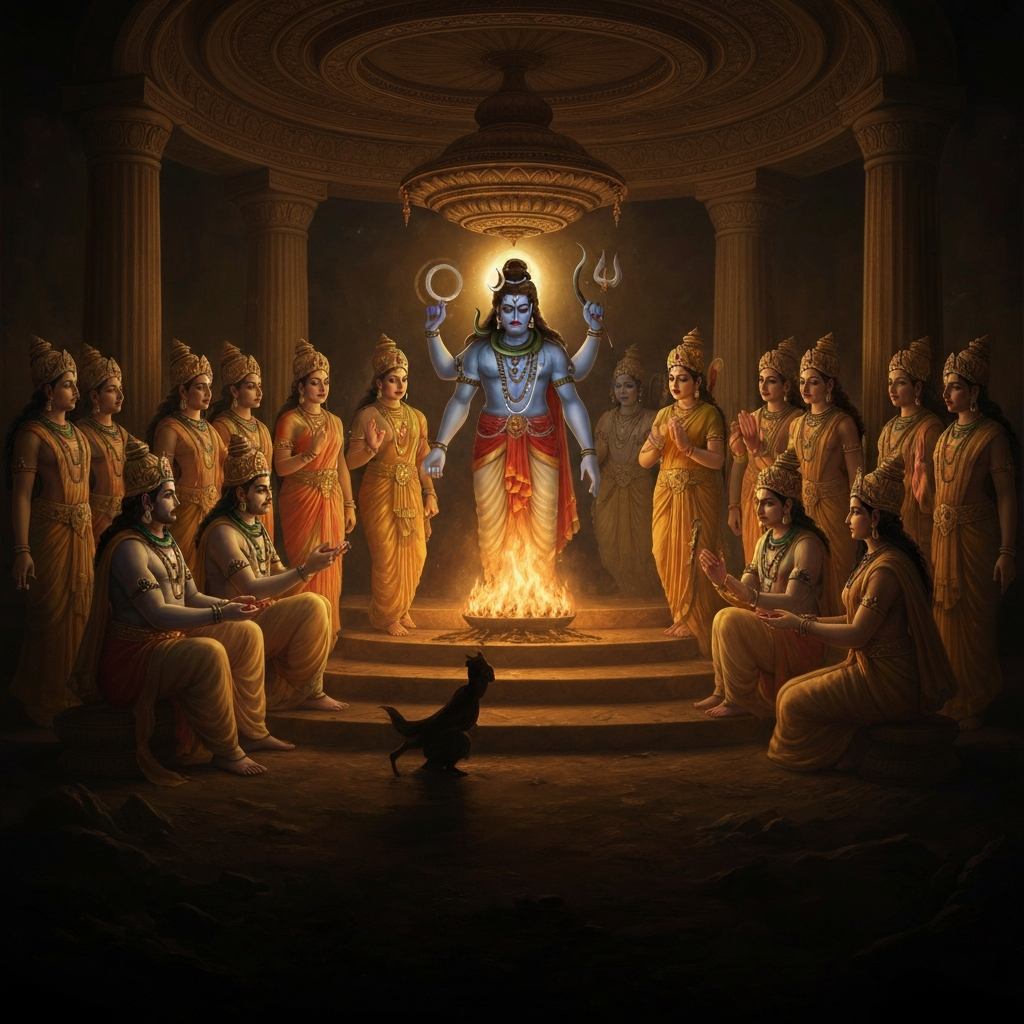 Sati Dies at Her Father's Sacrifice