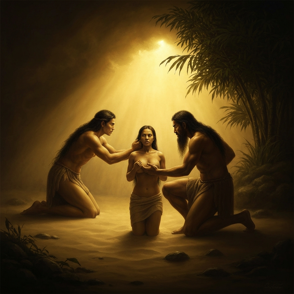 Tāne Shapes the First Woman
