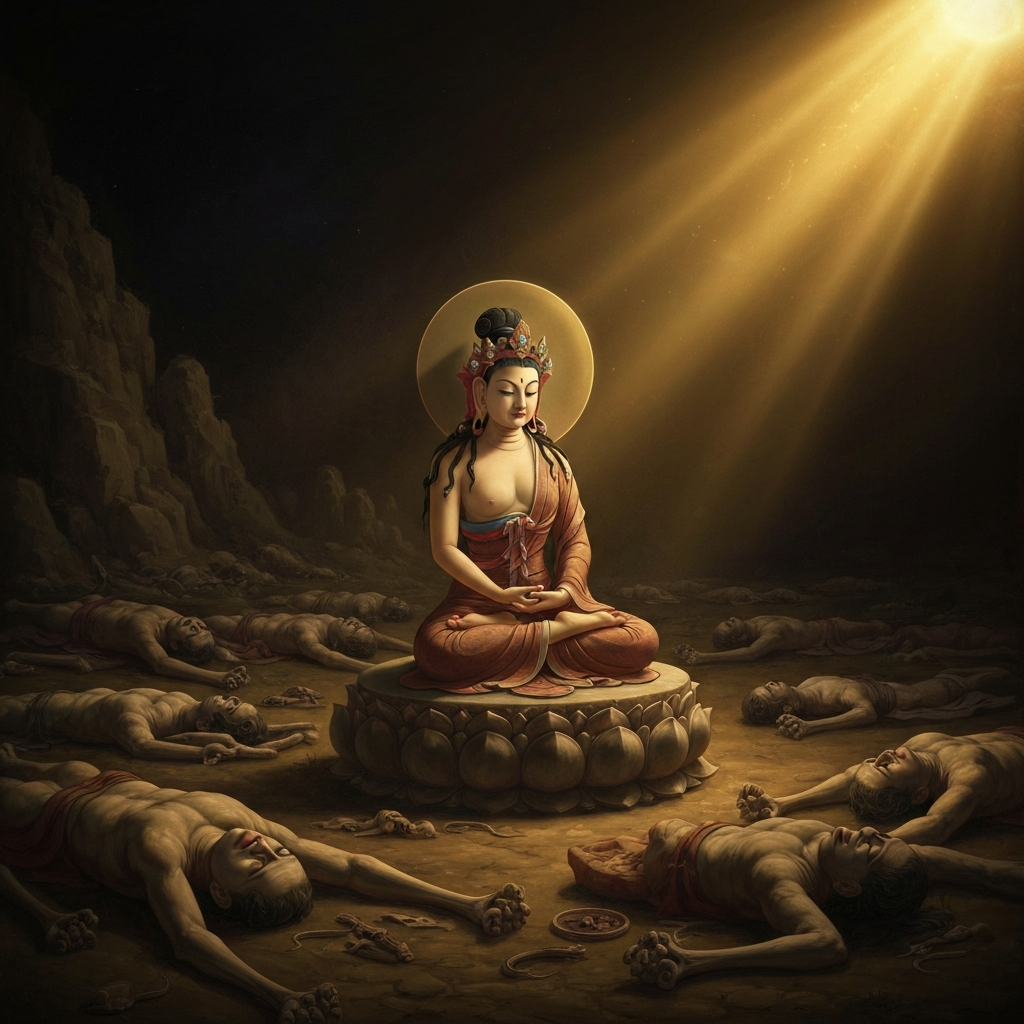 Yeshe Tsogyal Sits with the Dead