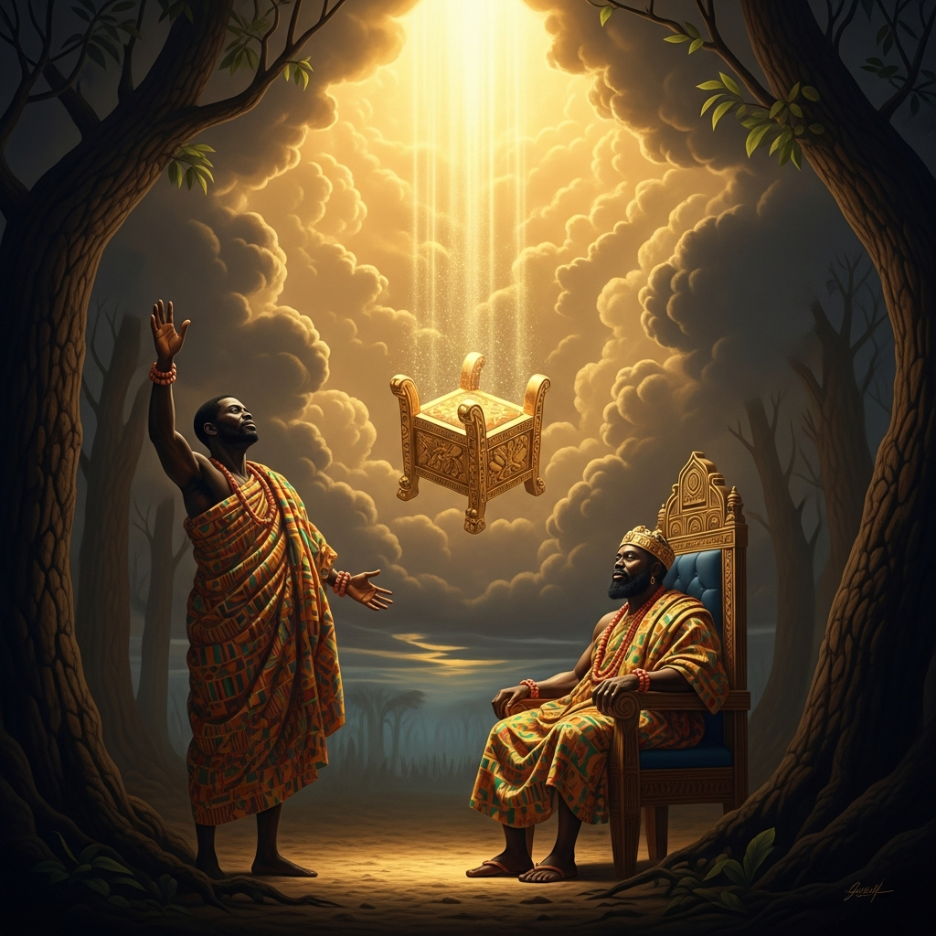 The Golden Stool Falls from Heaven