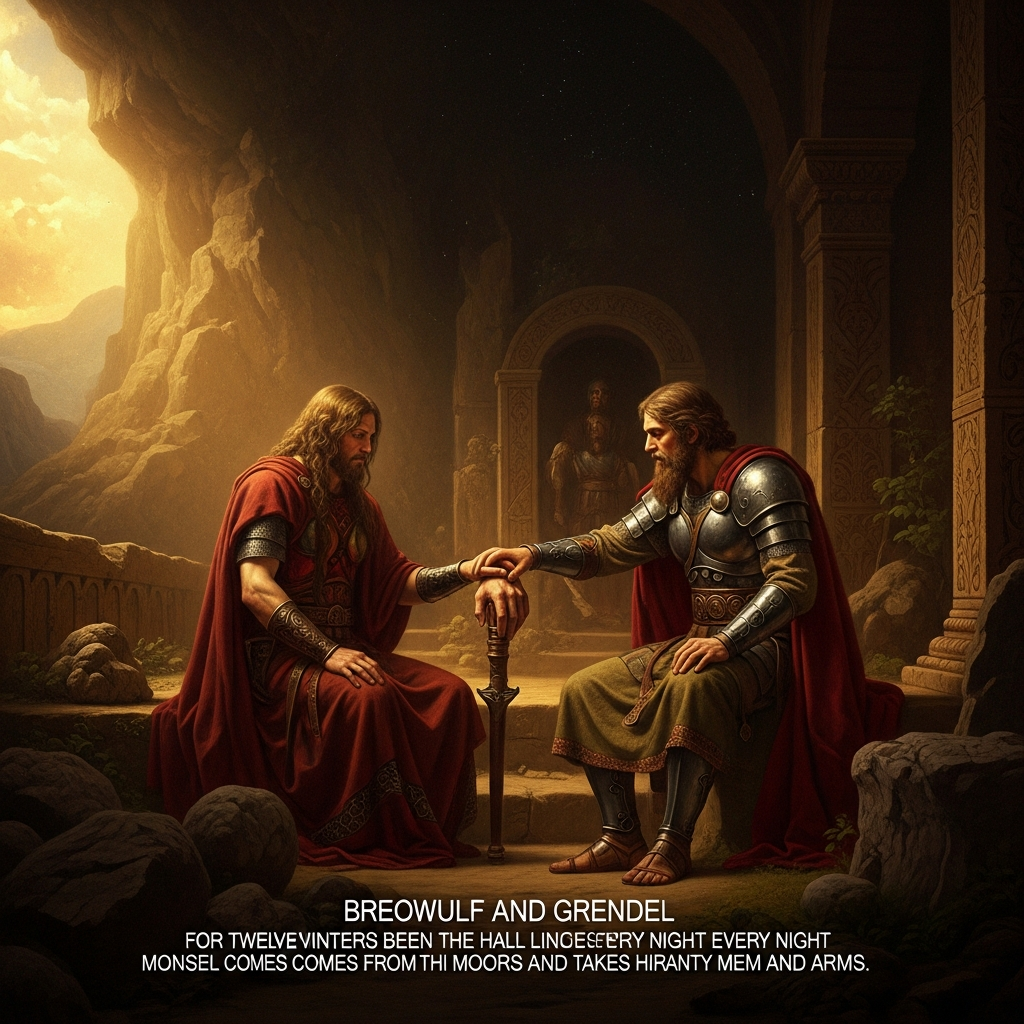 Beowulf and Grendel: The Hand on the Lintel