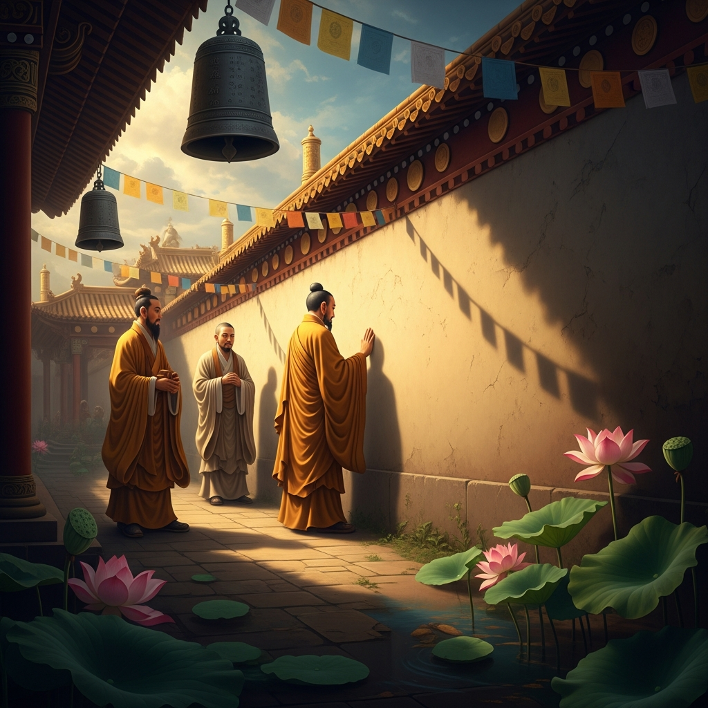 Bodhidharma Faces the Wall for Nine Years