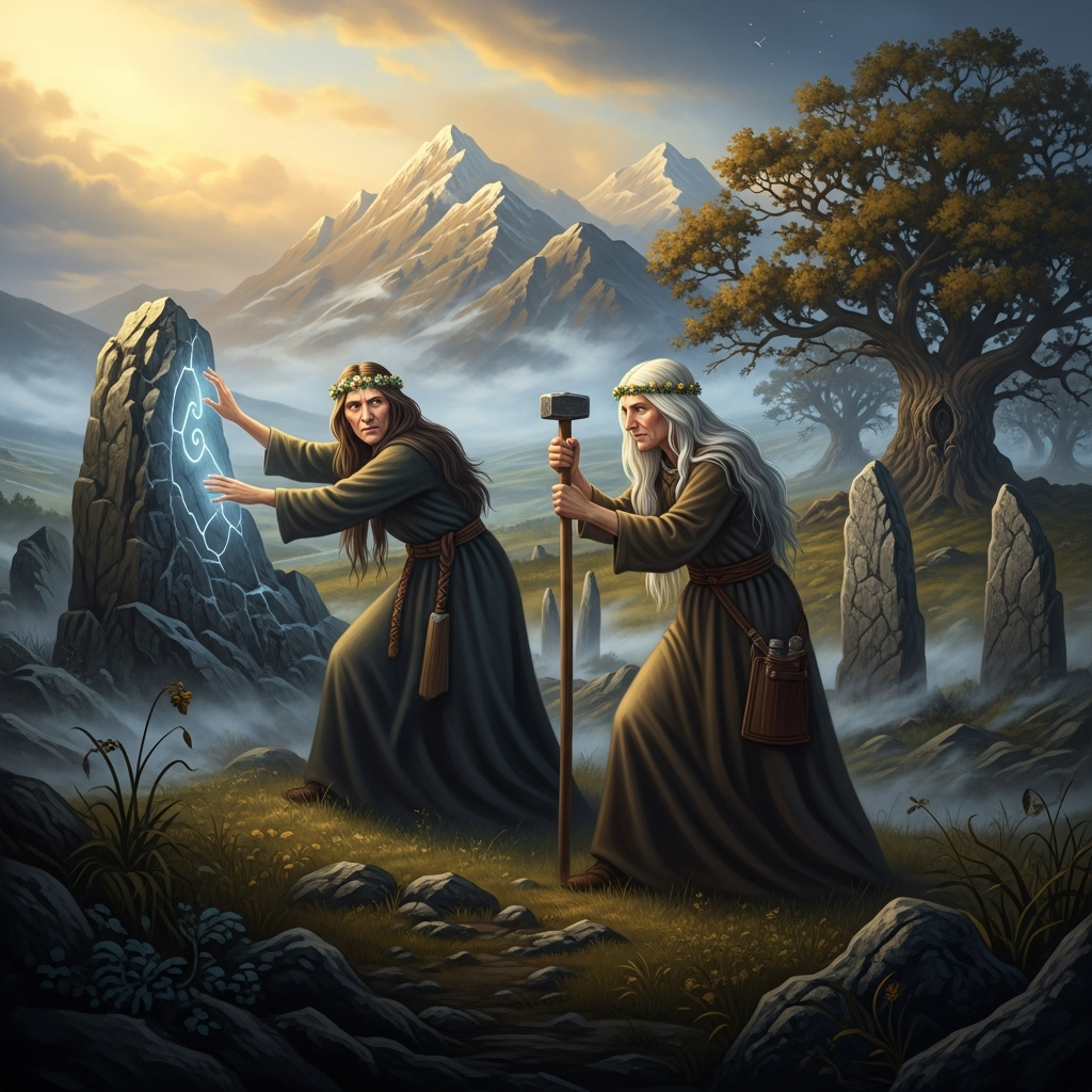 The Cailleach Shapes the Mountains