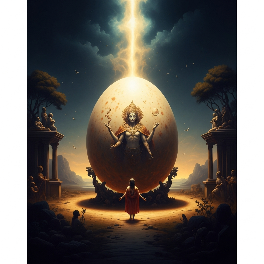 The World That Hatched: Cosmic Egg Creation Myths Across Five Traditions