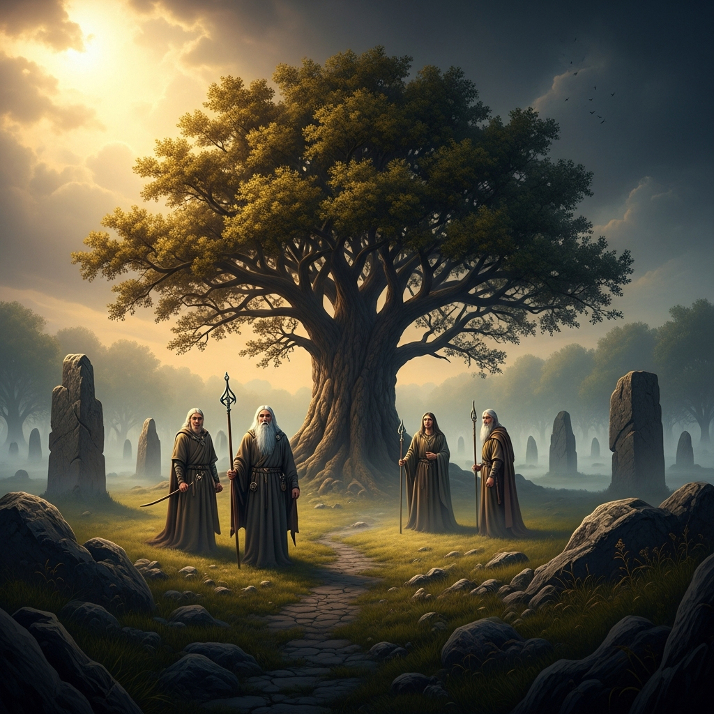 The Druids and the Oak Grove