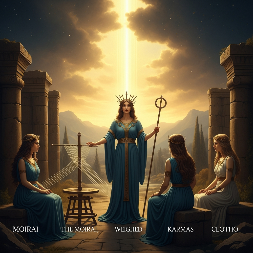 The Woven, the Weighed, and the Accumulated: Fate Across Five Traditions