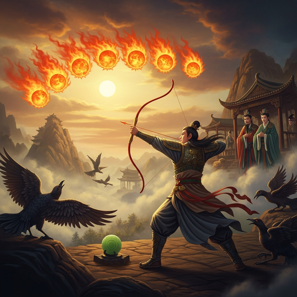 Hòu Yì Shoots Down Nine Suns