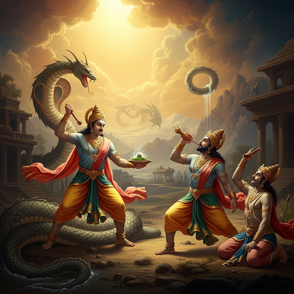 Indra Smashes Vritra and Releases the Waters