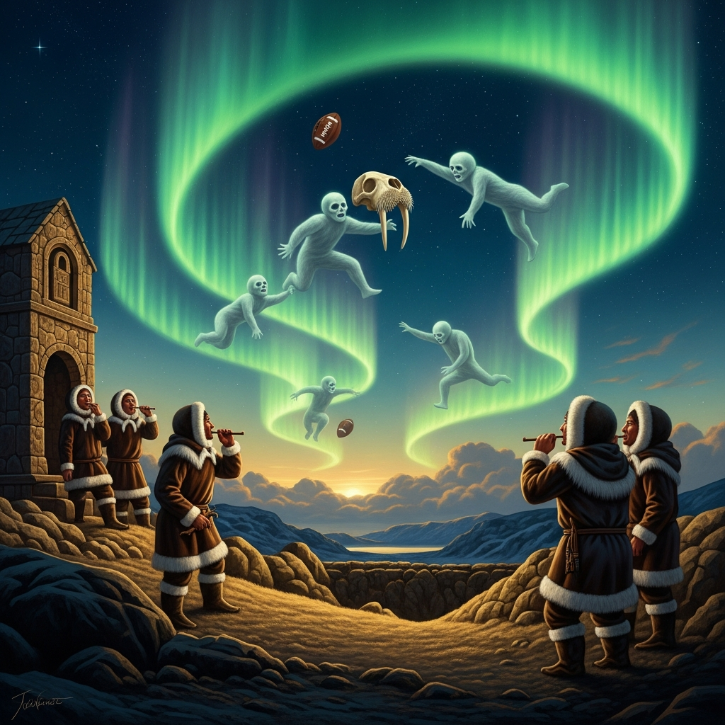 The Northern Lights Are the Souls Playing Football