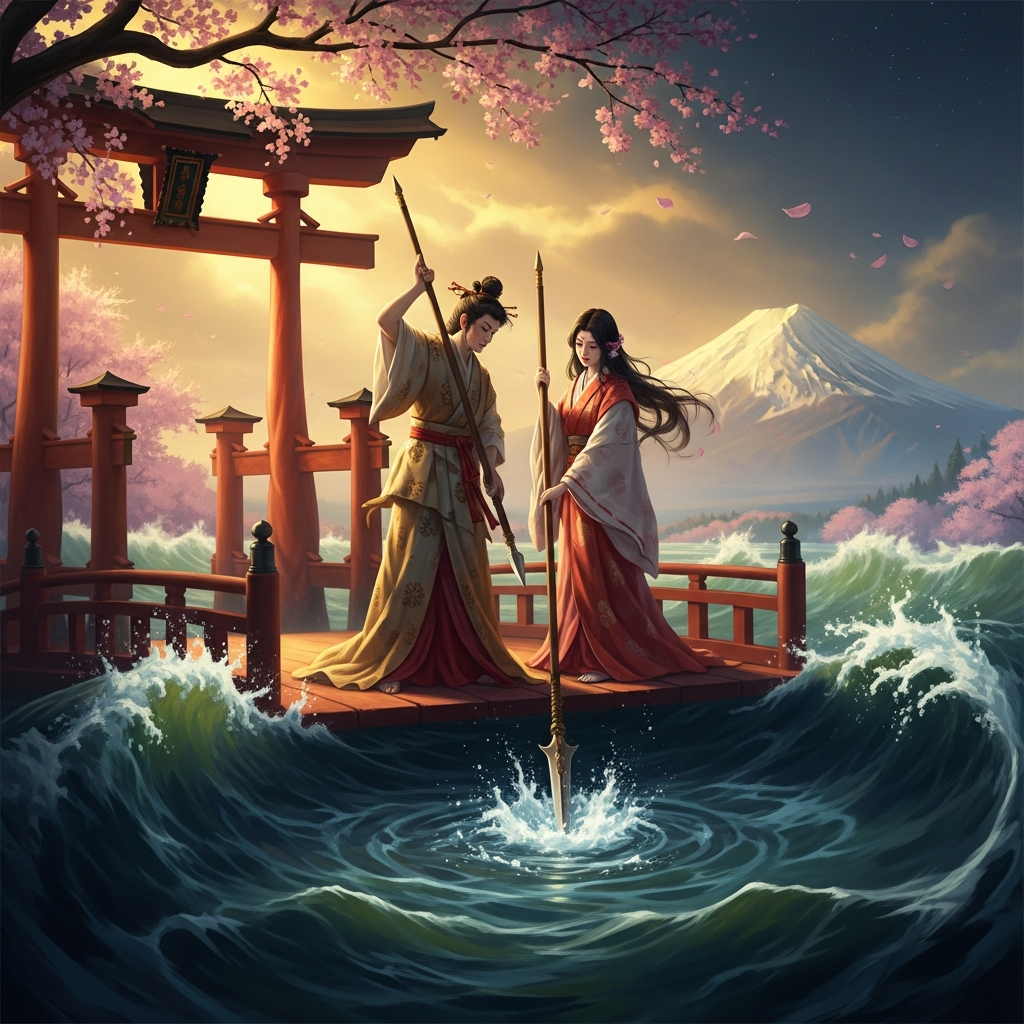 The Jeweled Spear Stirs the Ocean