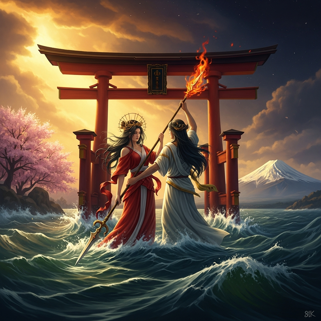 Izanagi and Izanami: The Islands Born from a Spear