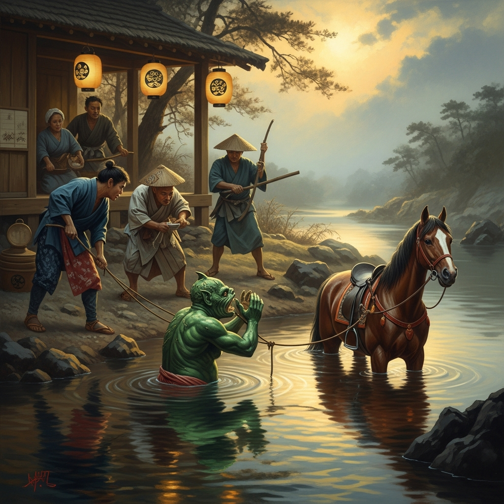 The Kappa: A Promise Sealed by a Bowl of Water