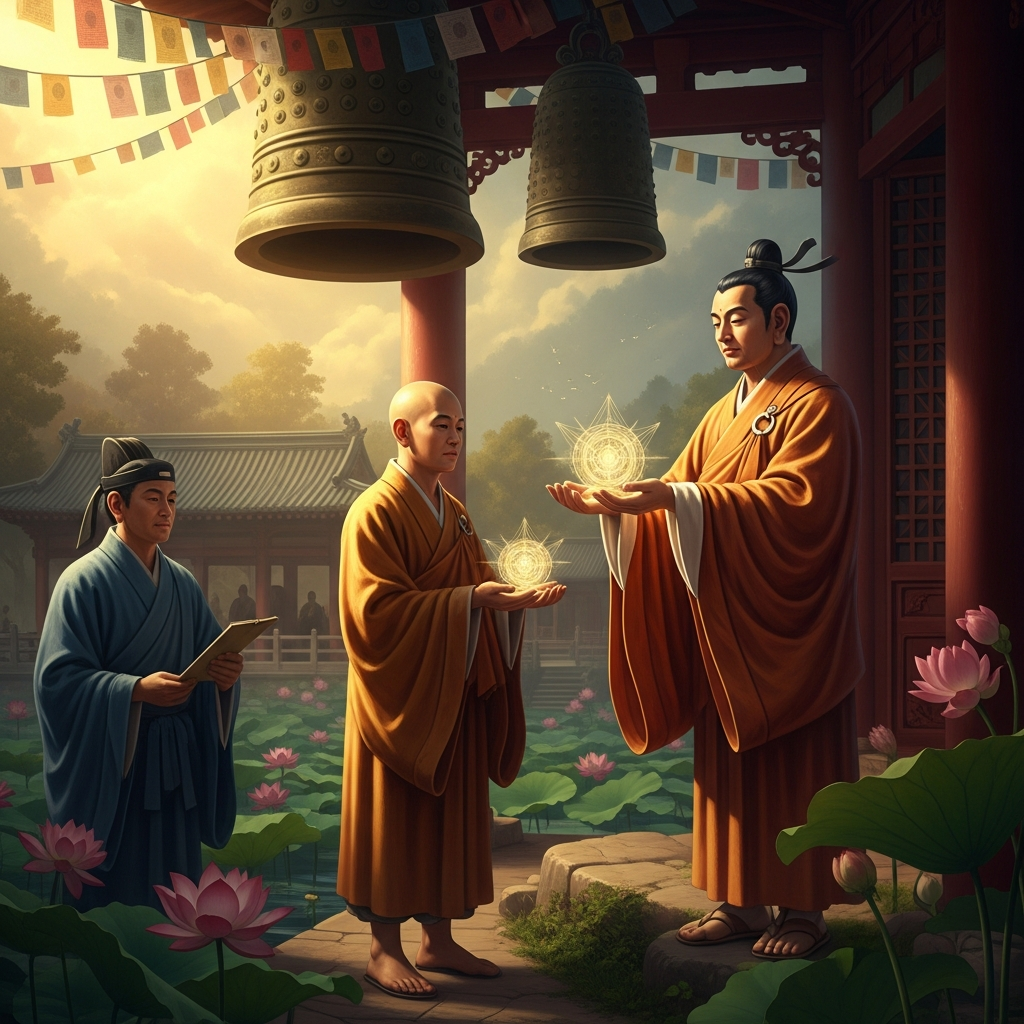 Kūkai Receives the Mandala in His Hands