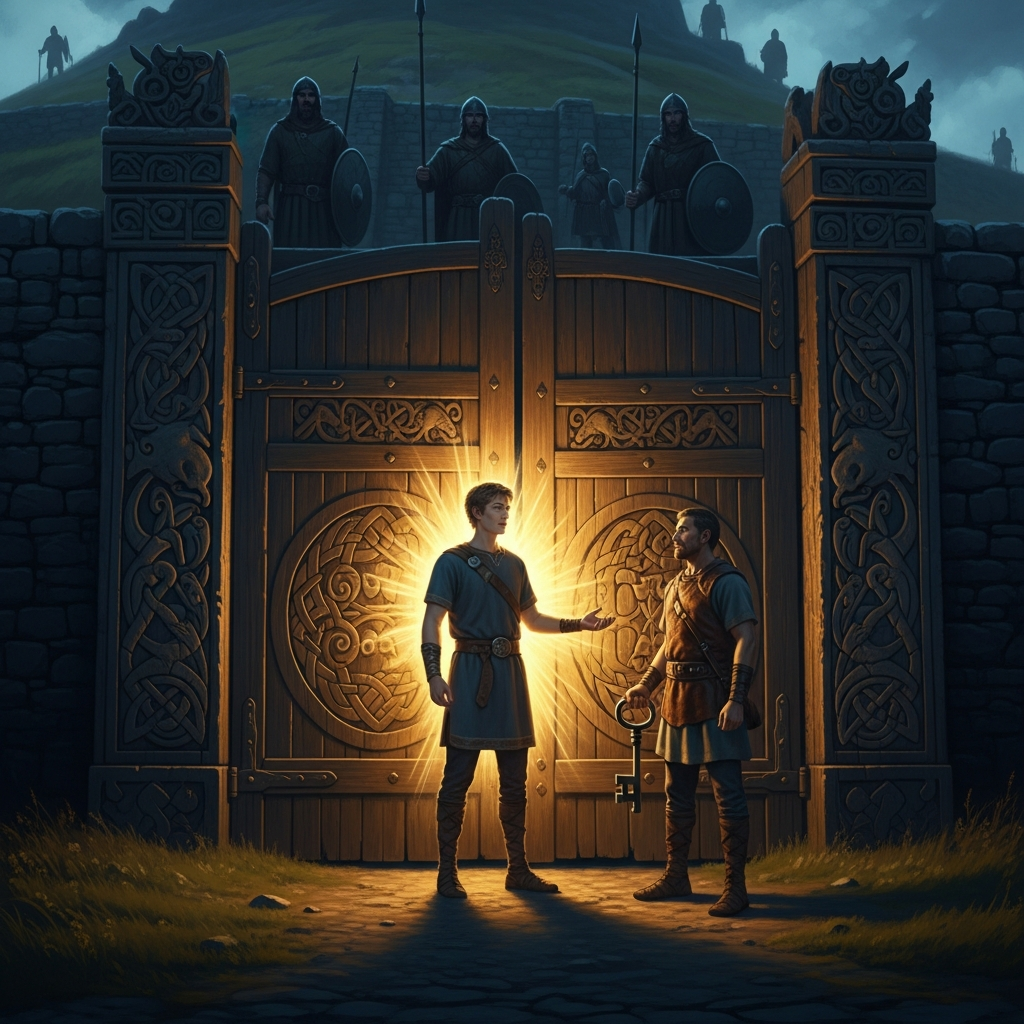 Lugh of the Long Arm Arrives at Tara
