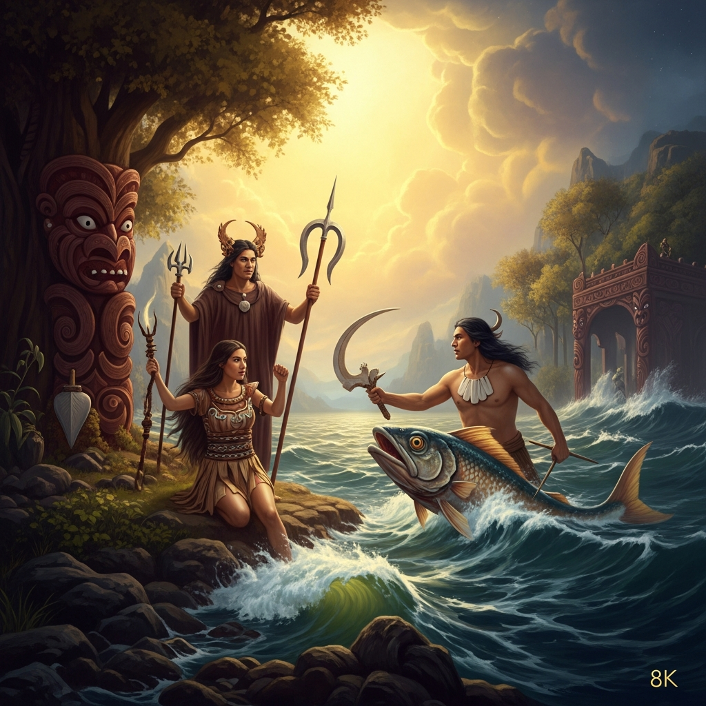 Tangaroa and the Fish That Became the Islands