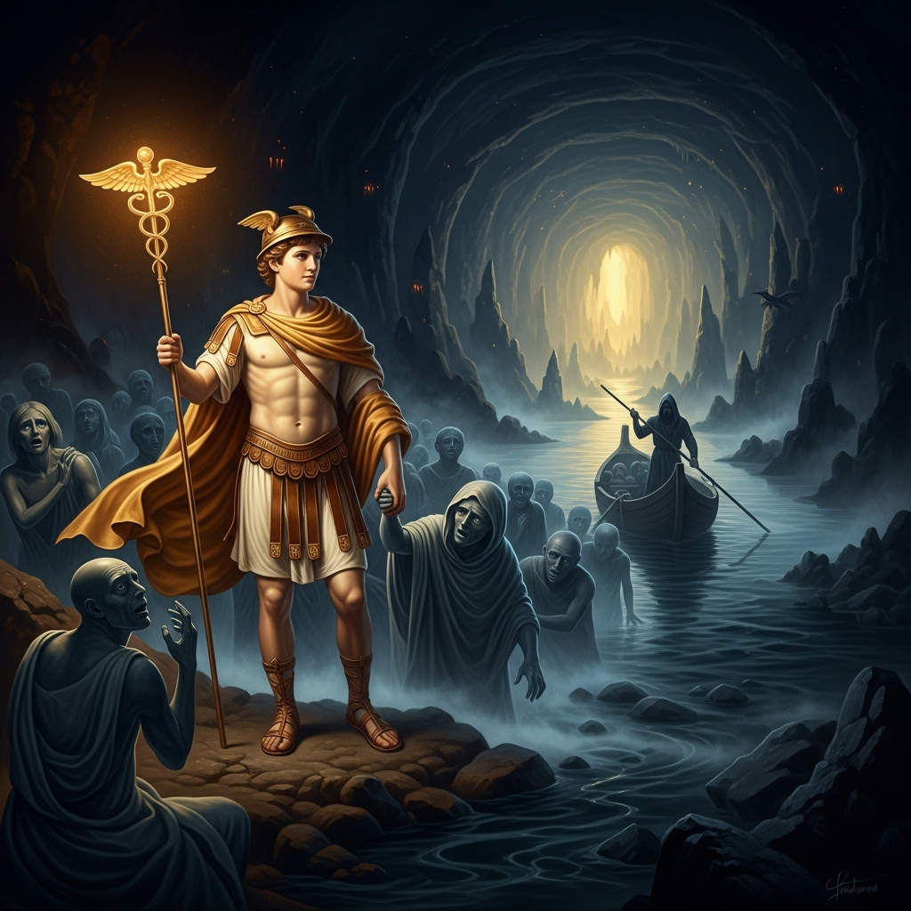 Mercury Leads Souls Down the Long Road