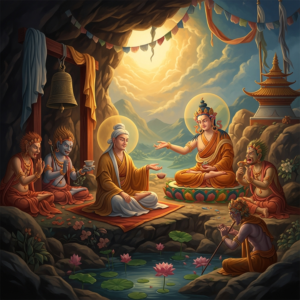 Milarepa Invites the Demons to Tea