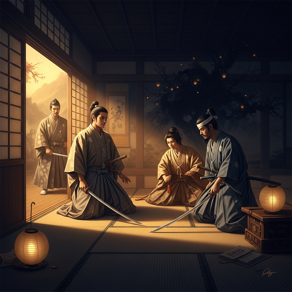 Yoshitsune Betrayed by His Brother