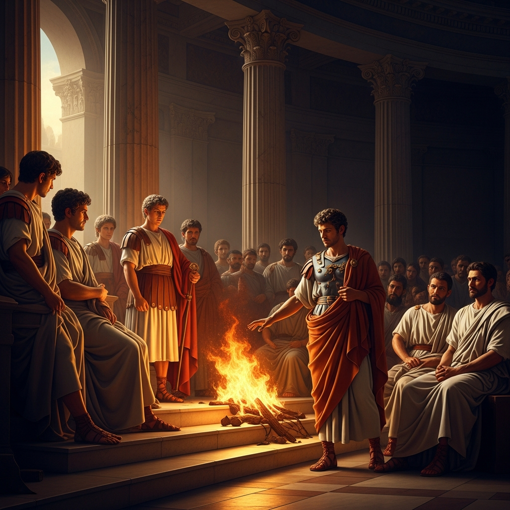 Mucius Puts His Hand Into the Fire