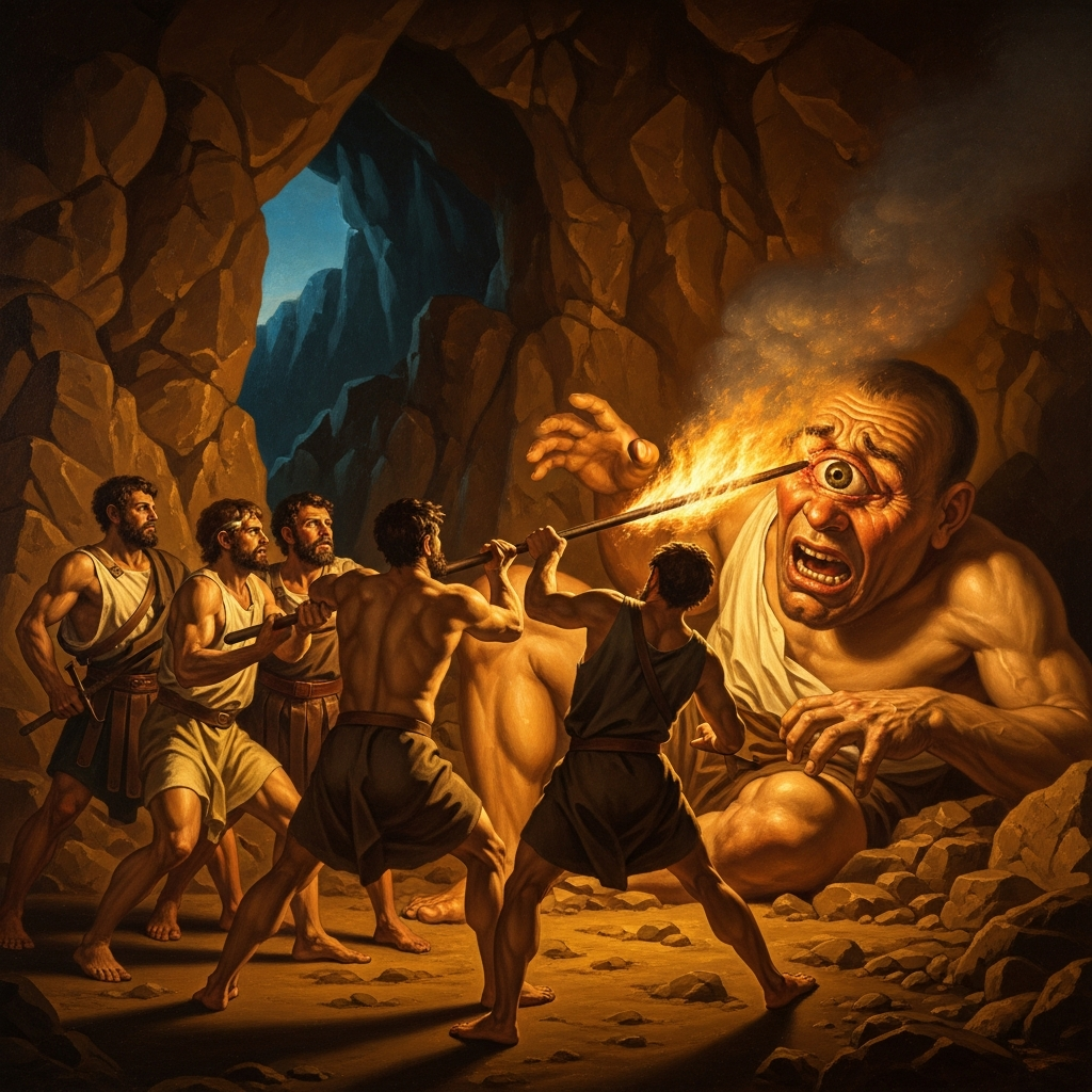 Odysseus and the Cyclops: The Sharpened Stake and the Name 'Nobody'