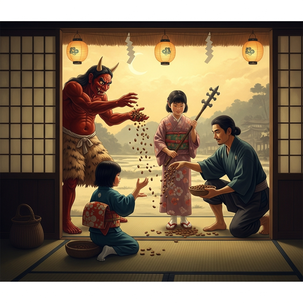 The Oni and the Scattering of Beans