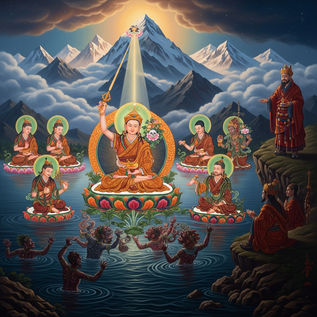 Guru Rinpoche Subdues the Tibetan Demons