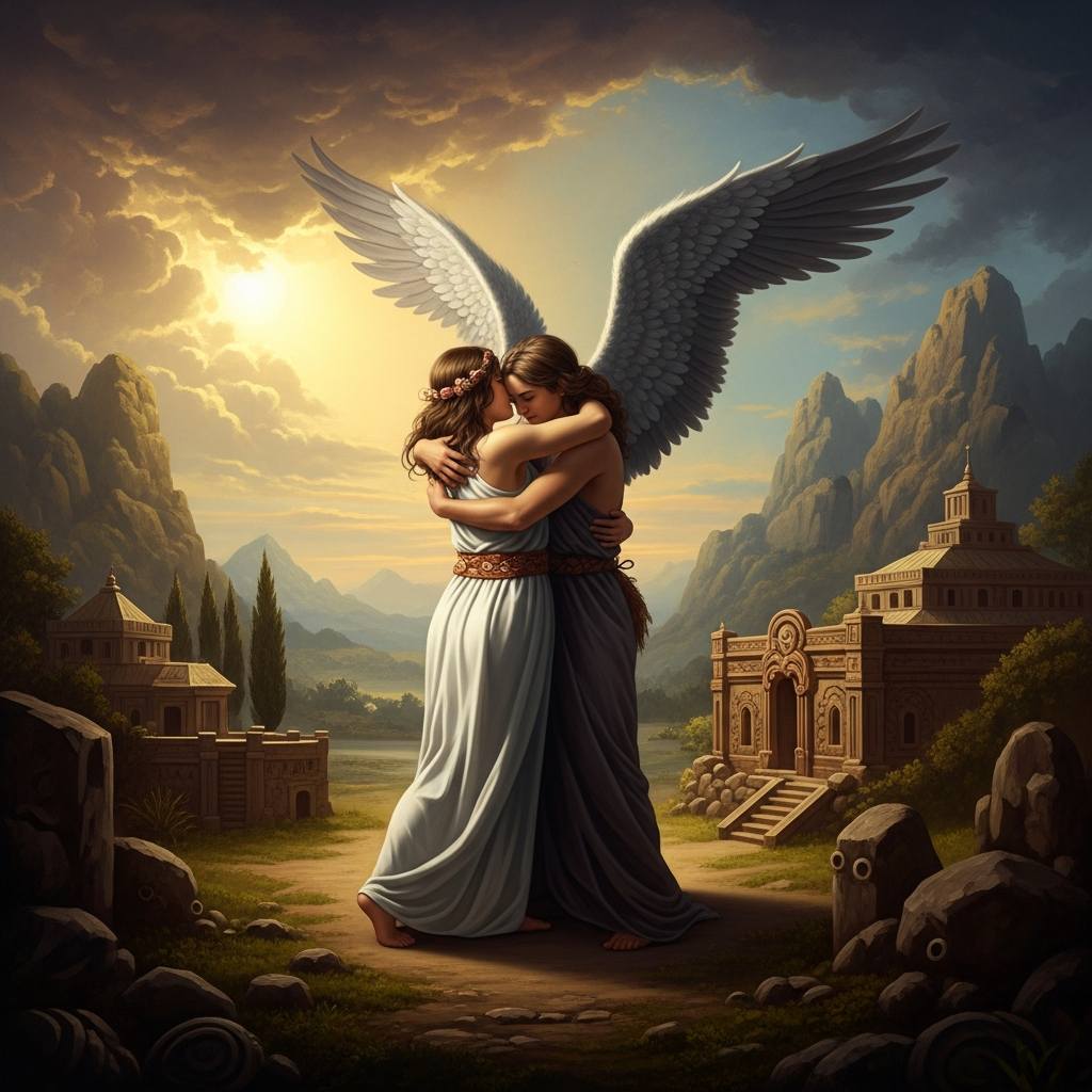 Papa and Ranginui: The Embrace That Made Darkness