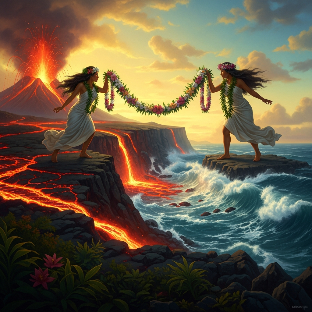 The Sisters Wage War: Lava Meets Sea