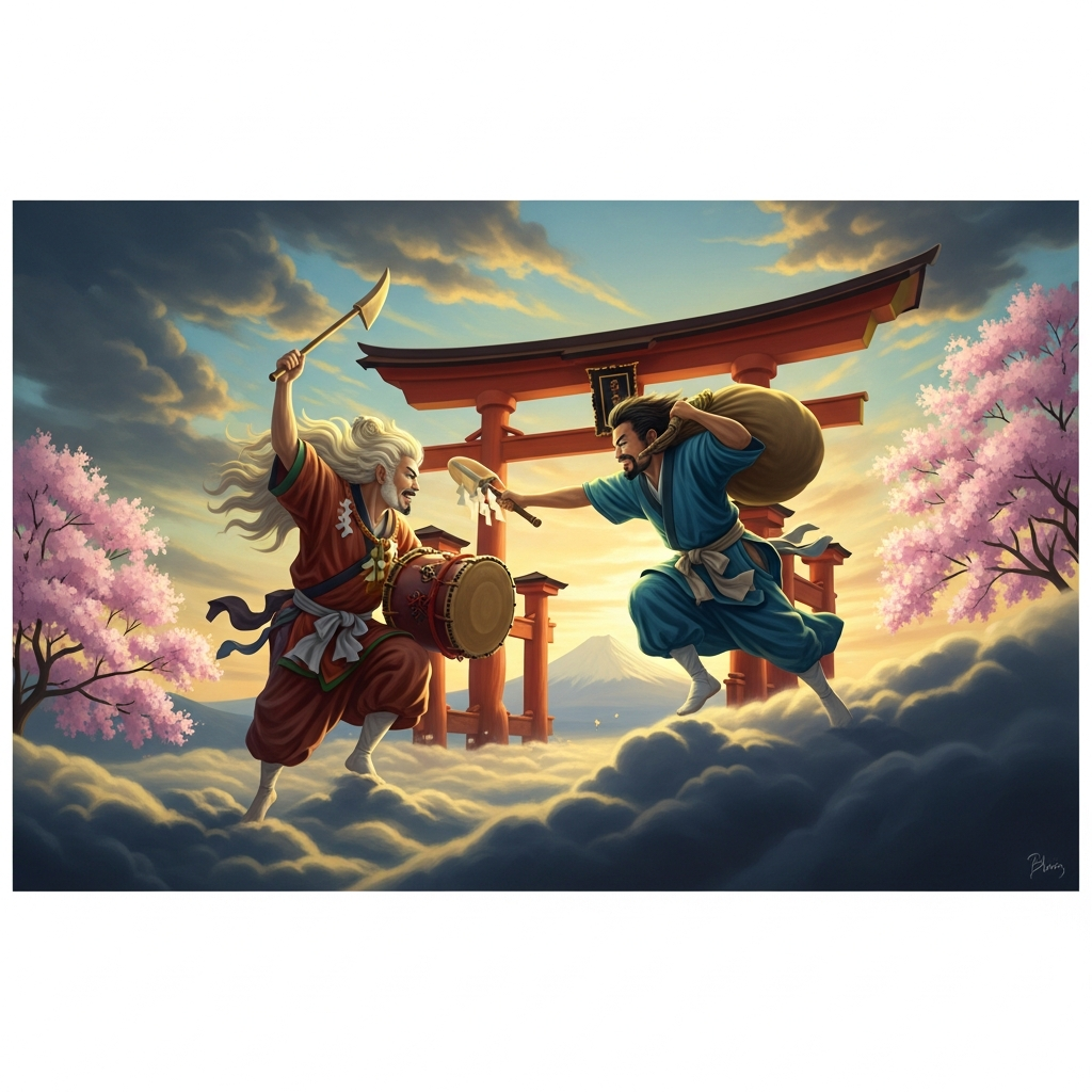 Raijin and Fujin: Thunder and Wind