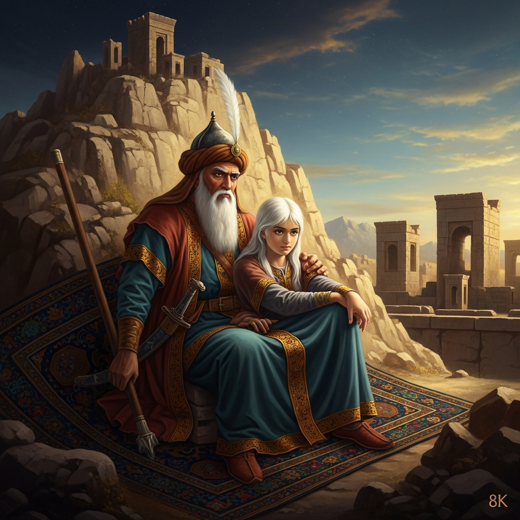 Sam on the Mountain of the Sīmorgh