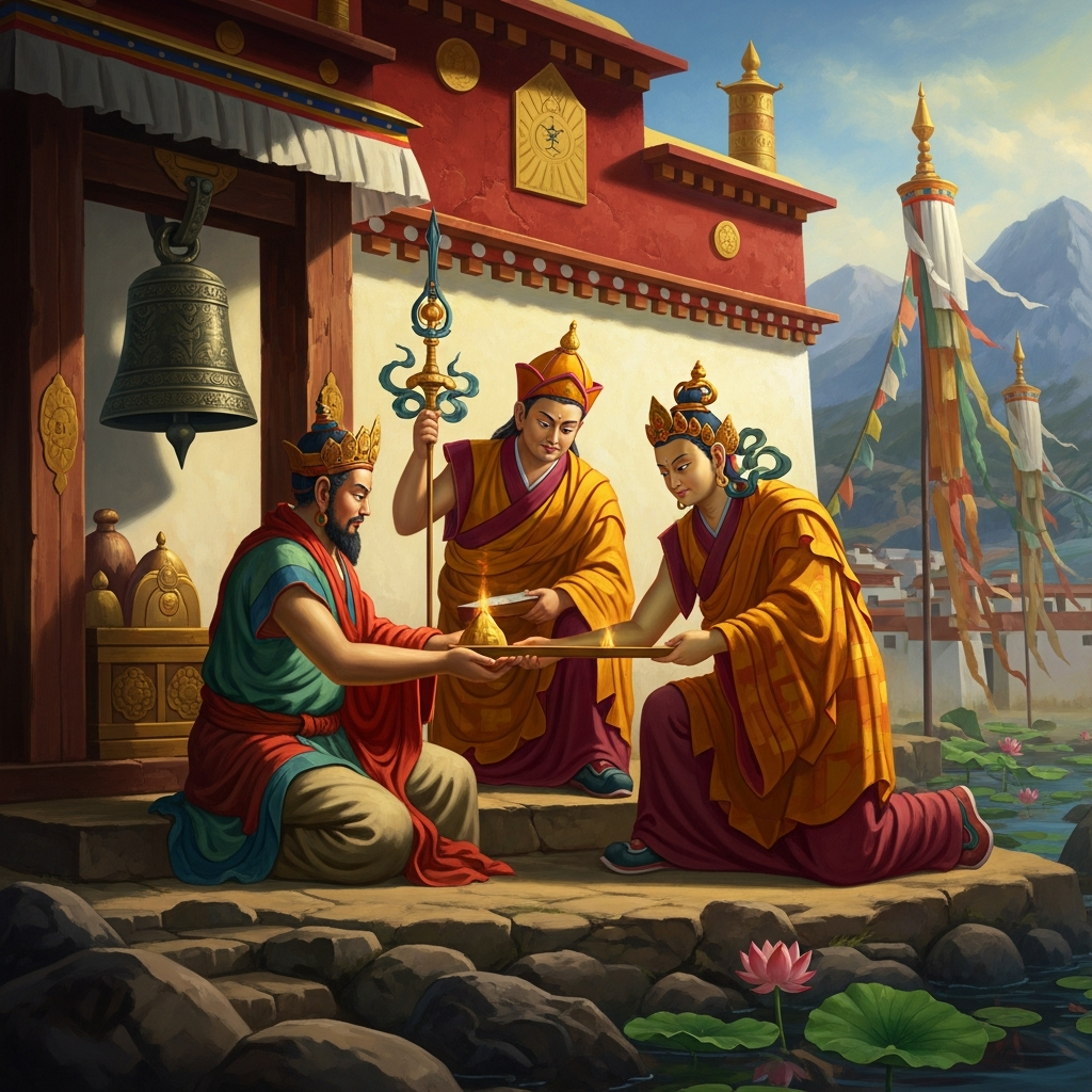 The First Monastery in Tibet Is Consecrated