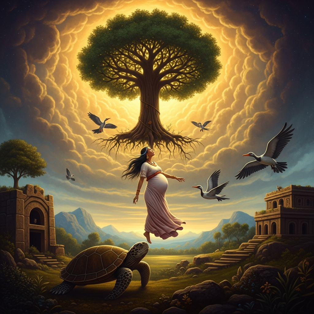 Sky Woman Falls Through the Hole in the Sky