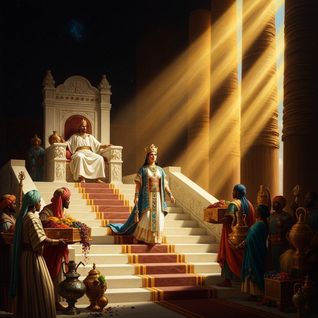 The Queen of Sheba Tests Solomon