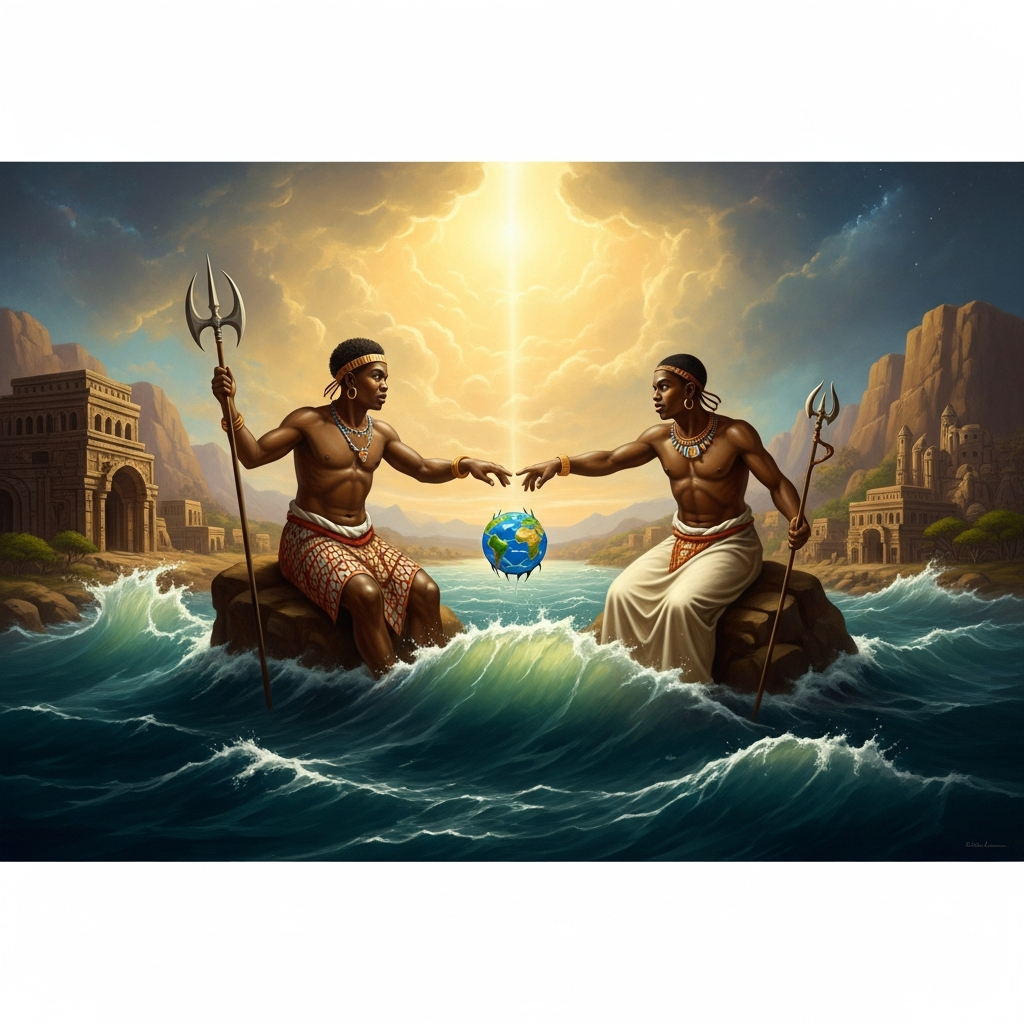 Qamata and the Four Giants at Earth's Corners