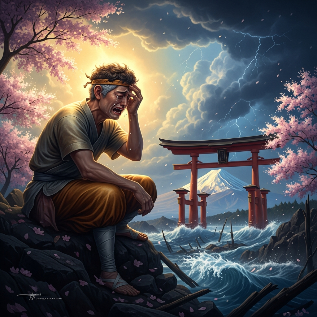 Susanoo Is Expelled from Heaven Weeping